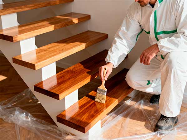 pintores barniz escaleras alcorcon